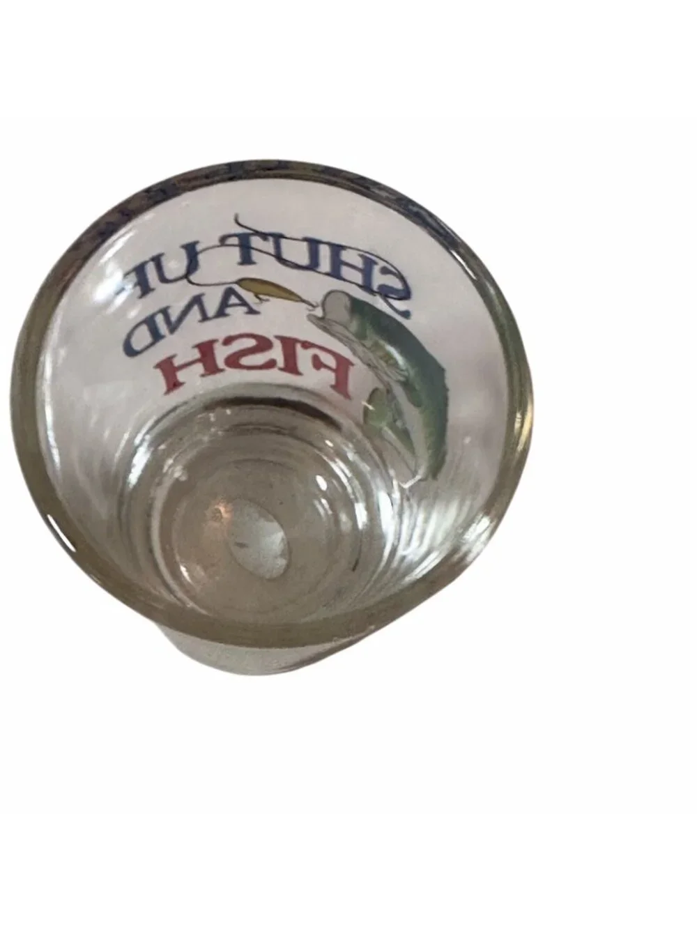 Shot Glass Shut Up and Fish Bass Fishing Barware Gift Men Party Favor Gag